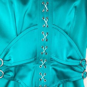 Green corset strapless Nicola Bertti size 1 dress